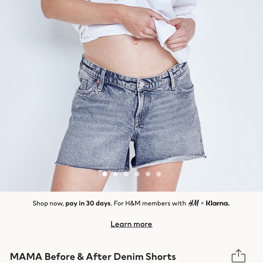 H&M Mama Before & After Denim shorts